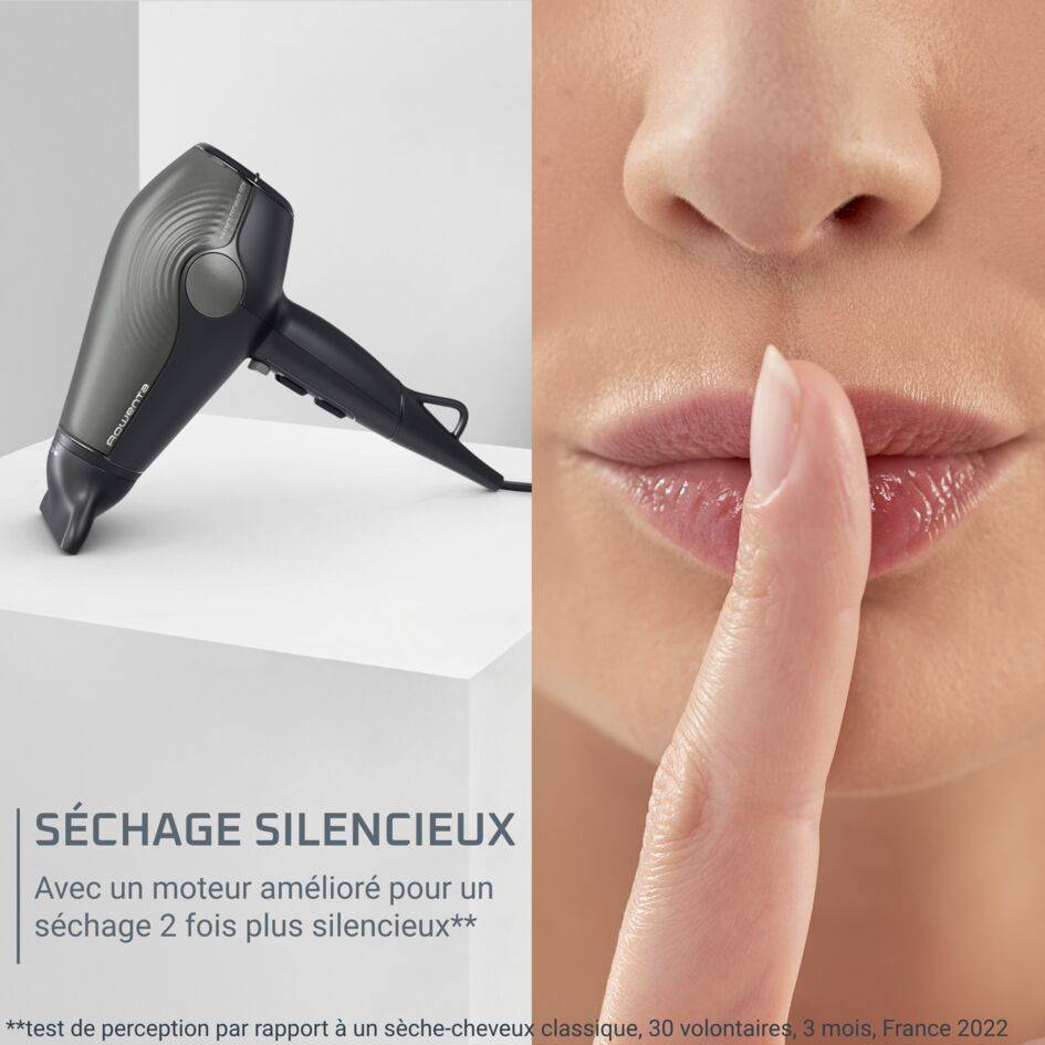 Ultra Silence, Sèche-cheveux, Ultra silencieux, 2 100 Effiwatts, Flux d'air haute vitesse
