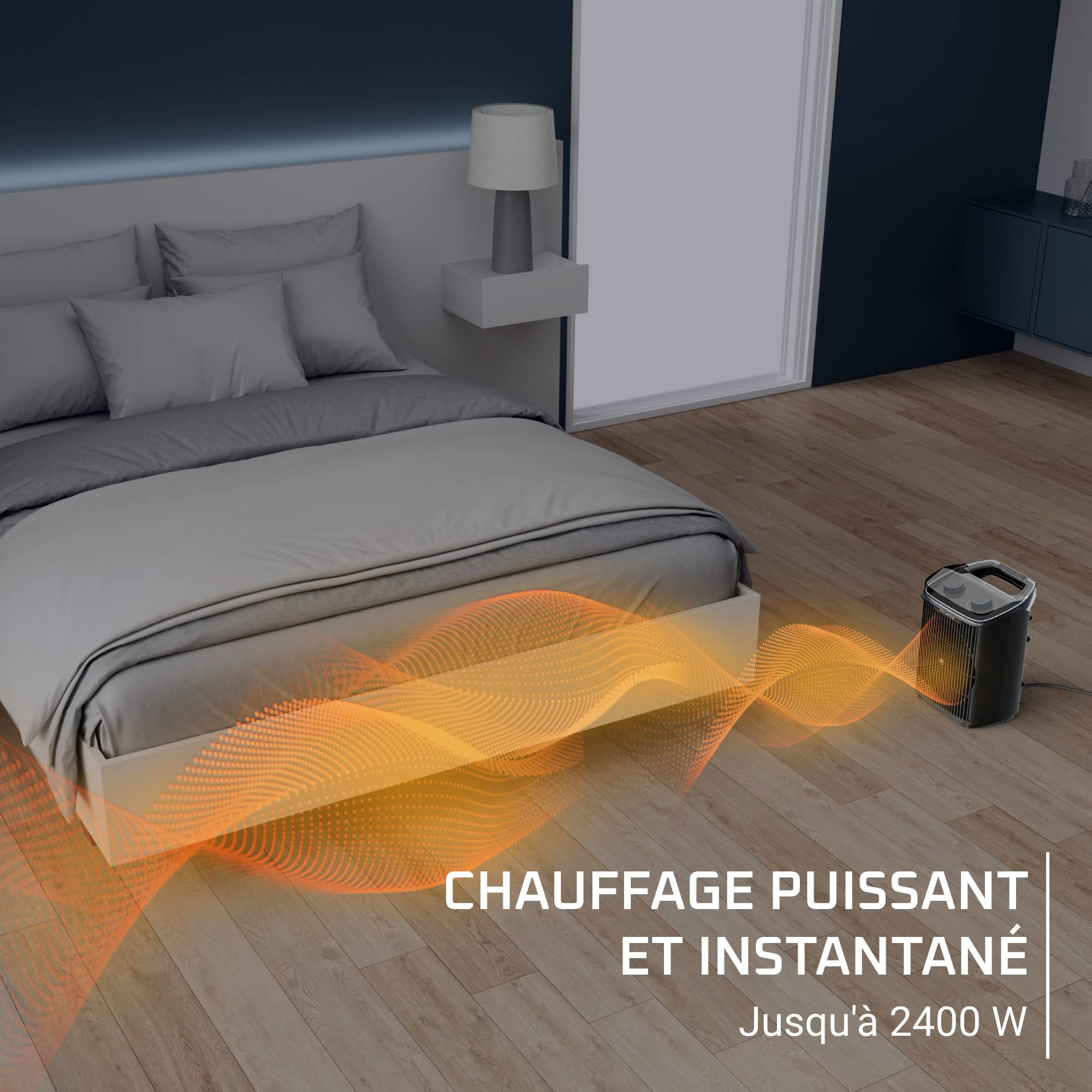 Intense Comfort Aqua SO6550F0 Chauffage électrique pour salle de bains - Silencieux - 2400 W