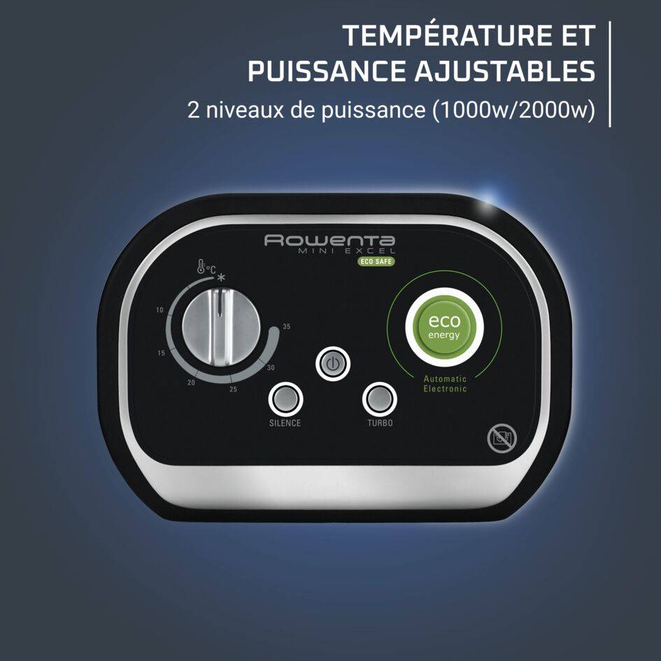 Mini Excel Eco Safe SO9266 Chauffage électrique - 1.800W - 2 vitesses