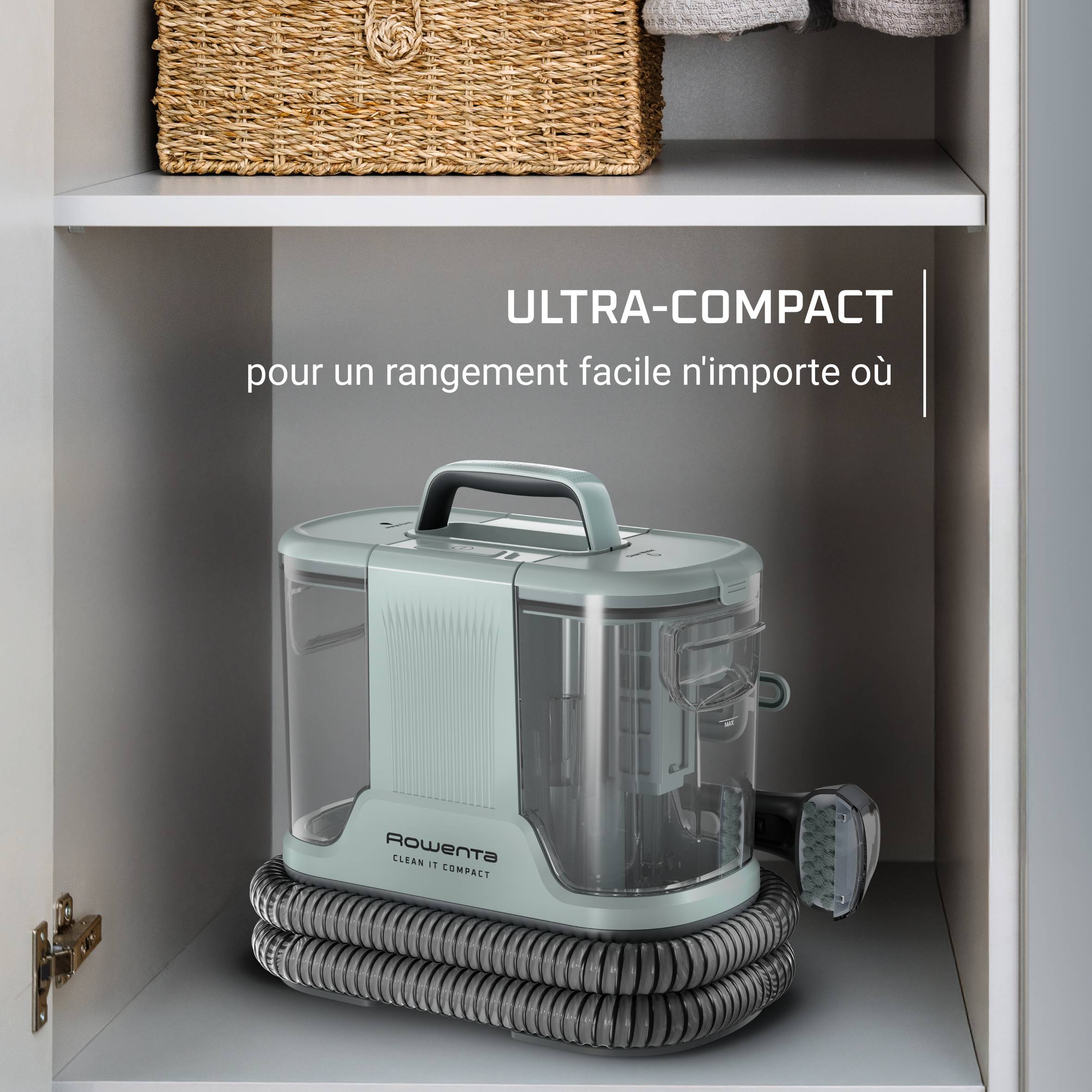 Clean It Compact, Détacheur, Nettoyeur de tapis, Résultats rapides, Design compact