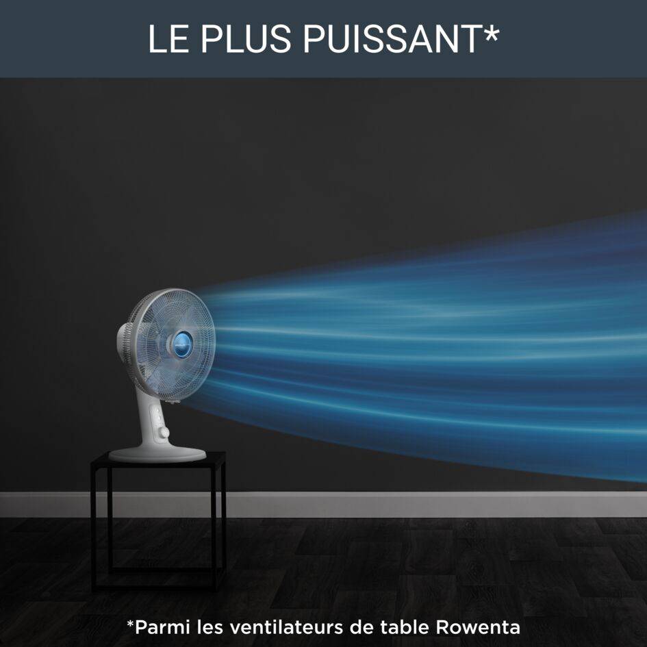 Turbo Silence Extreme+ VU2730 Ventilateur de table - Débit d'air : 45 m³/min - 4 vitesses - Ultra-silencieux : 38 d(B)