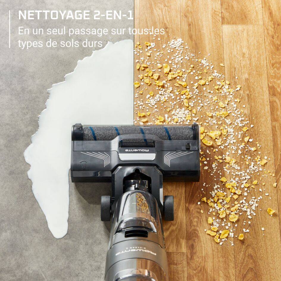 X-Clean 4 GZ5037 Aspirateur laveur 2-en-1 - 50 min d'autonomie - Nettoyage automatique