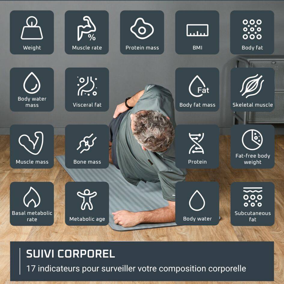 Goodvibes Sport 2.0 BR9740F0 Pèse-personne connecté - Application intuitive - 17 indicateurs - 180kg