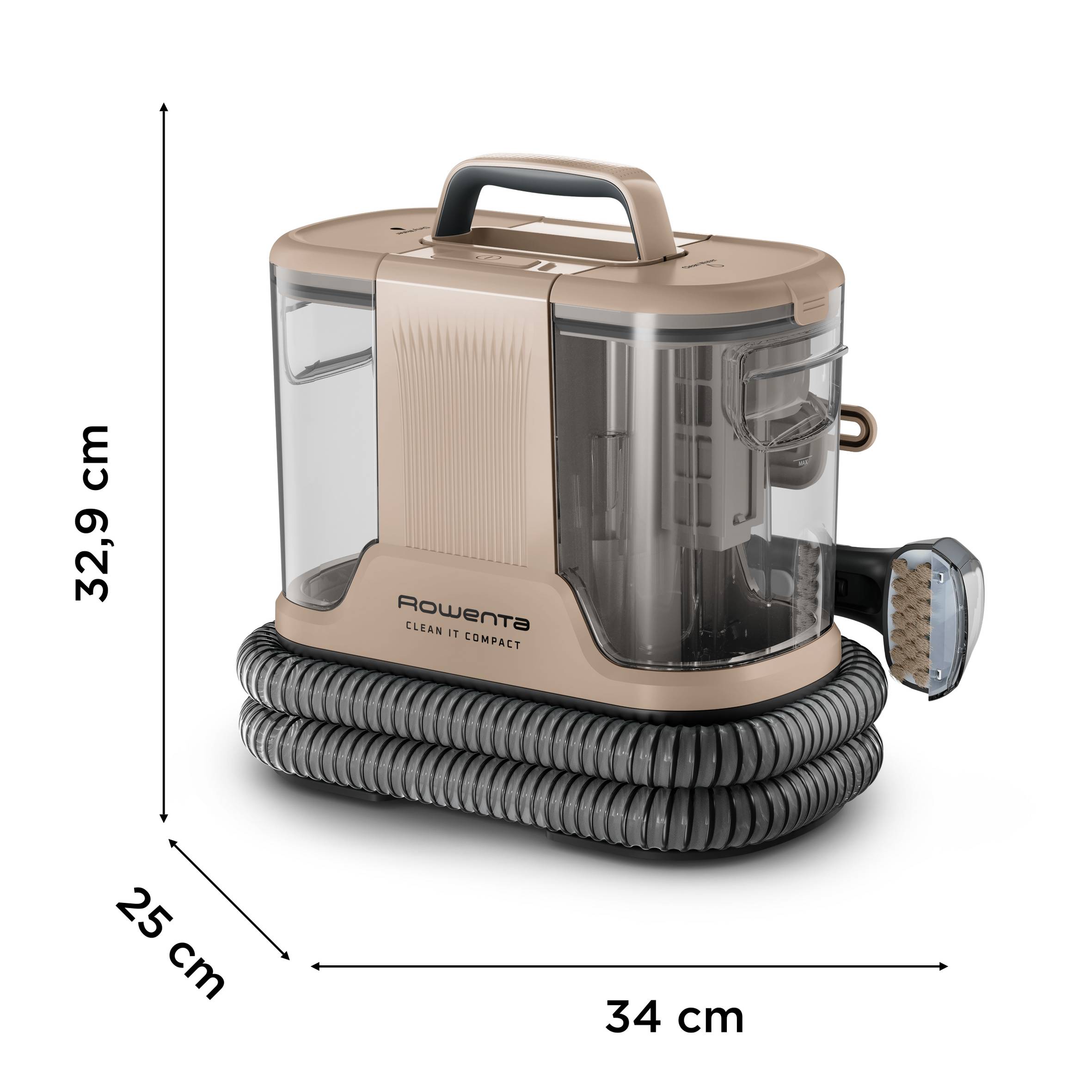 Clean It Compact IN3010F0 Nettoyeur de tapis et tissus - Shampouineuse - 2 accessoires