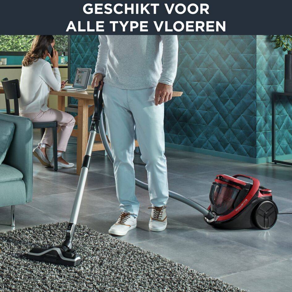 GEREVISEERD - Silence Force Cyclonic RO7649 Stofzuiger zonder zak - 550W - Stil: 65dB - Parketborstel