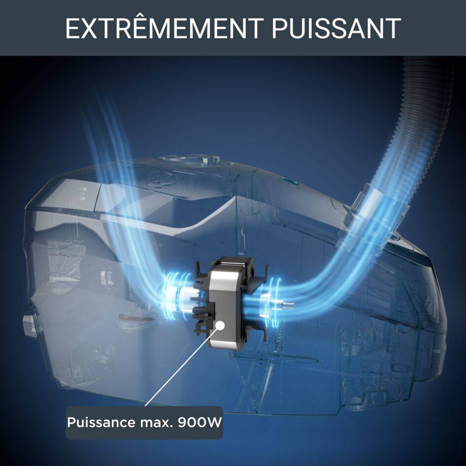G - Force Max Silence RO6136 Aspirateur avec sac - 900W - Silencieux : 65dB