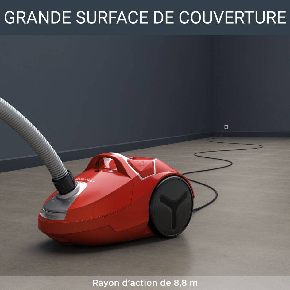 Compact Power RO3953 Aspirateur avec sac - 750W - 79dB - Brosse parquet