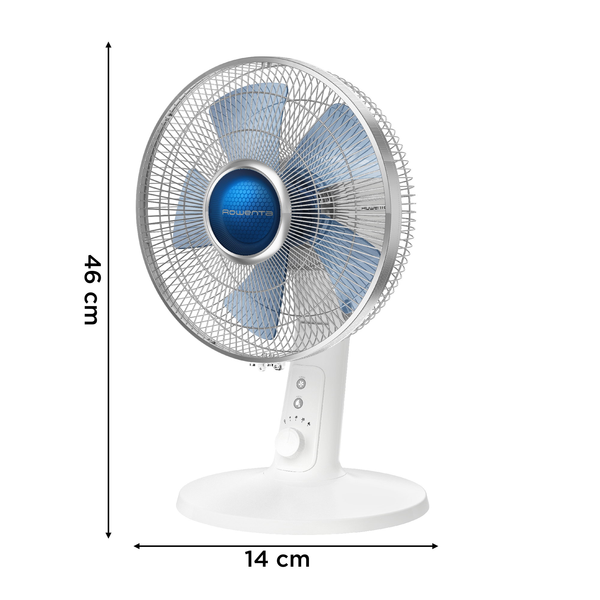Turbo Silence Extreme+ VU2730 Tafelventilator - 45 m³/min airflow - 4 snelheden - Ultra-stil: 38 d(B)