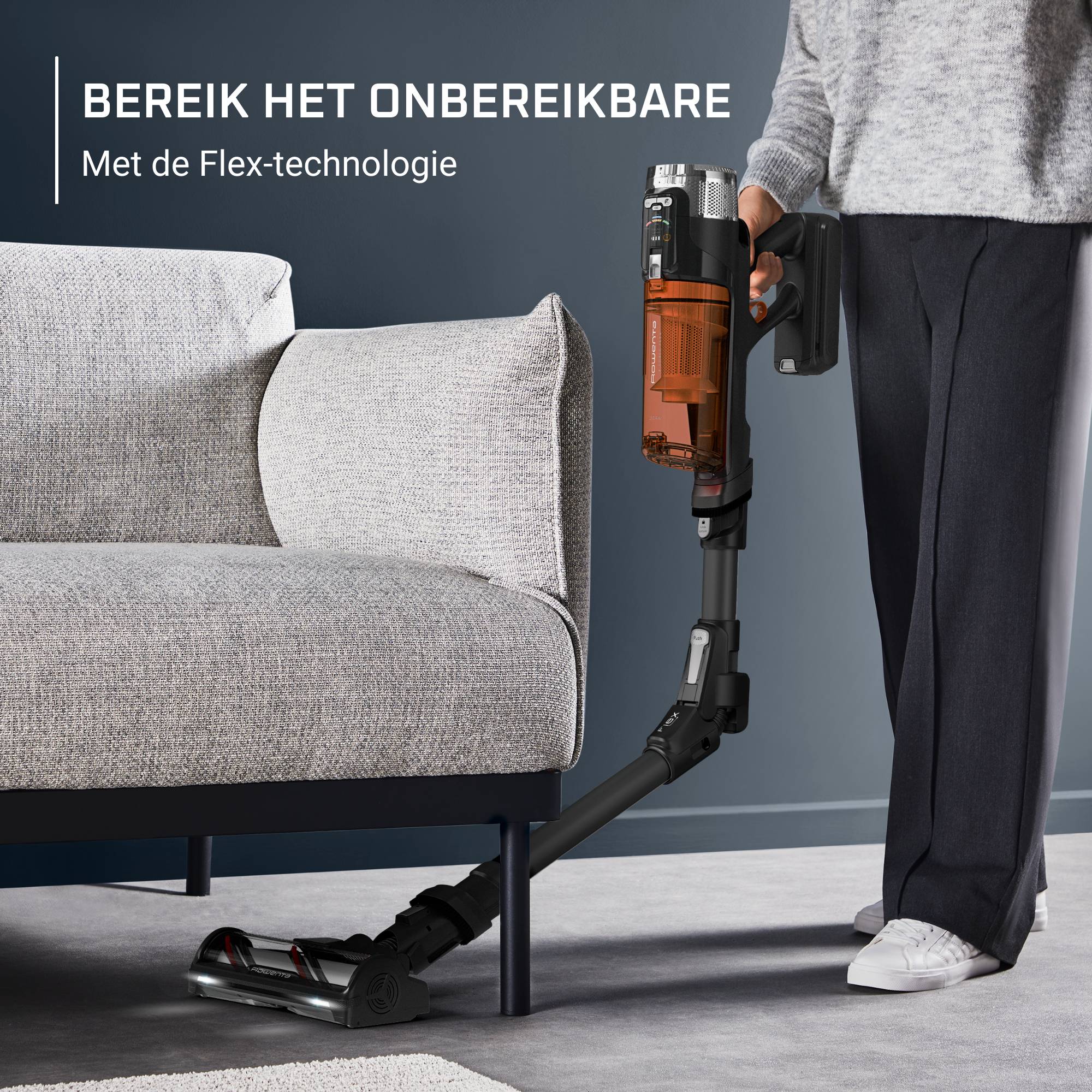 X-Force Flex 13.60 RH9A30 Steelstofzuiger - 150 AirWatt - 60 min autonomie - 0,65L