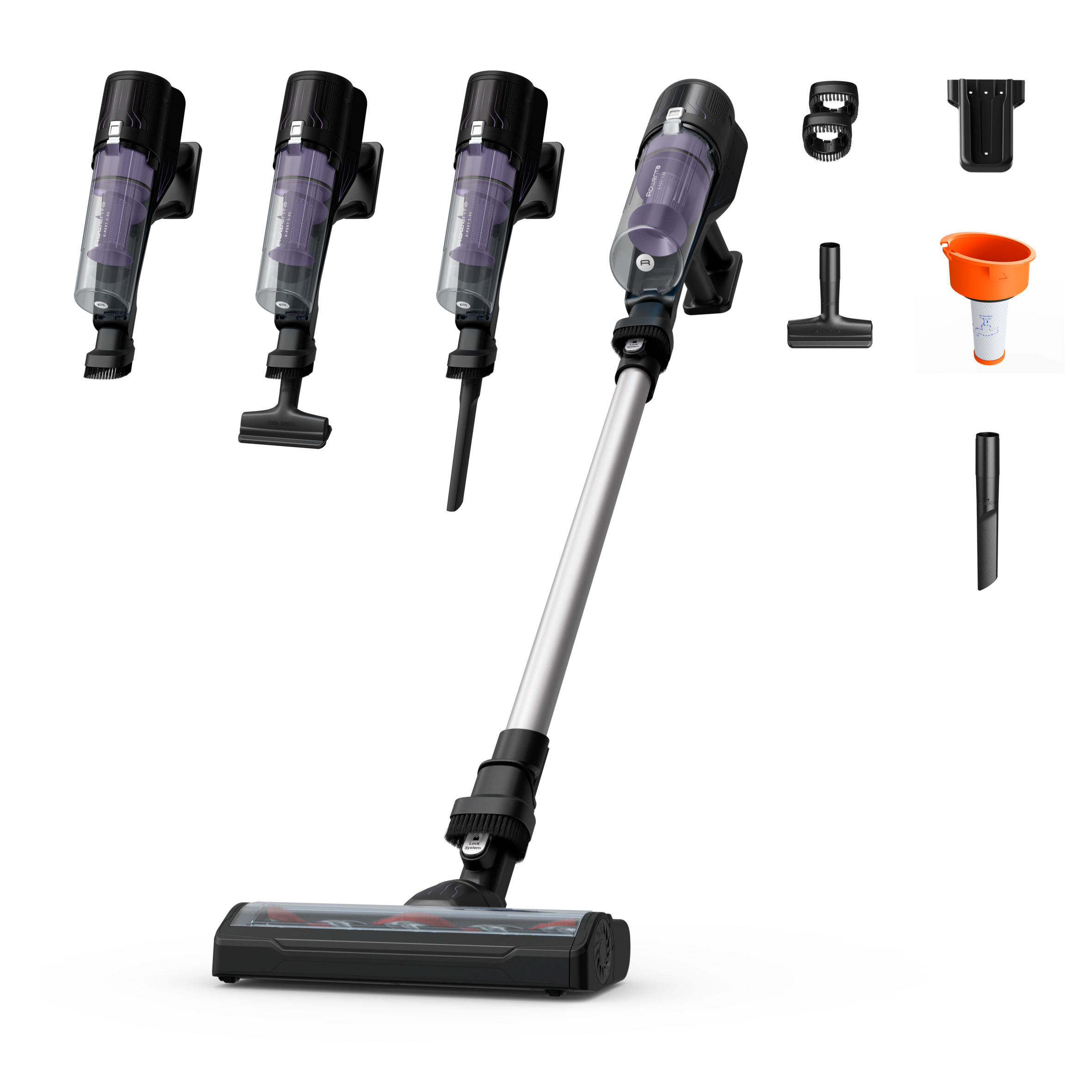 X-PERT 5.80 RH5A31E0 Steelstofzuiger – 25 AirWatt – 40 min autonomie – 0,25L