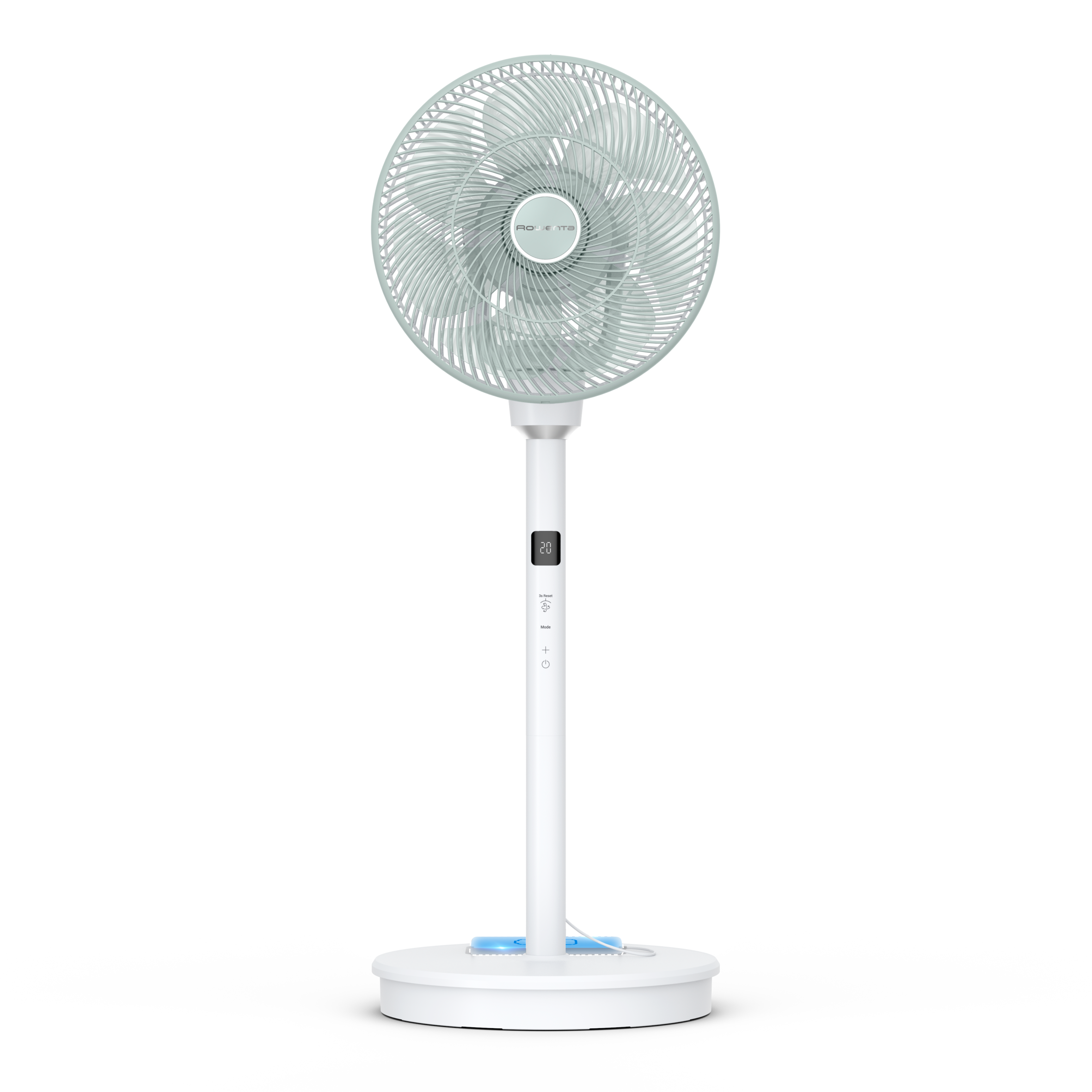 Turbo Silence Compact 3D QV5050F0 Ventilateur sur pied - 3,4 m/s - 20 vitesses - Silencieux