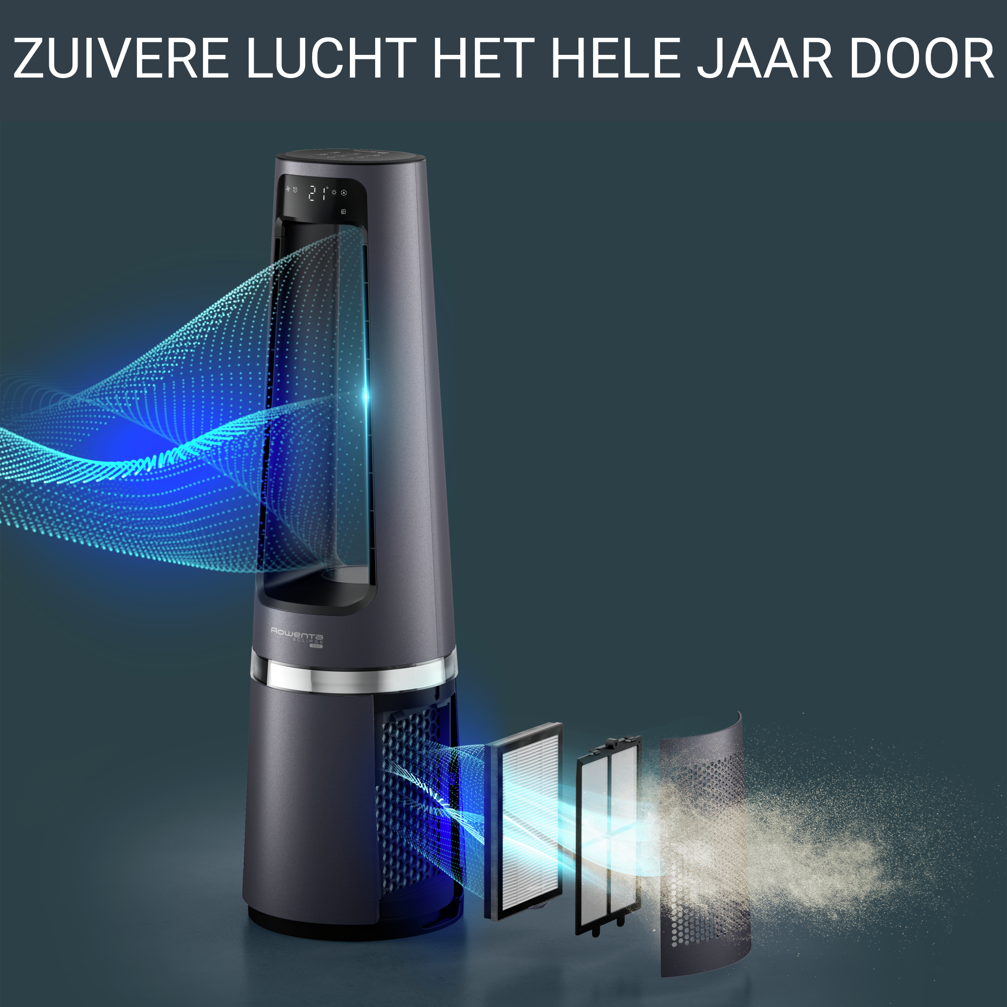 Eclipse 3-in-1 QU5062 Luchtreiniger, Ventilator & Chauffage