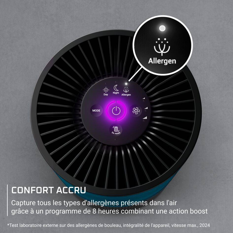 Pure Air Compact PU2221F0 Purificateur d'air intérieur - 3 niveaux de filtration - Efficacité : jusqu'à 100%