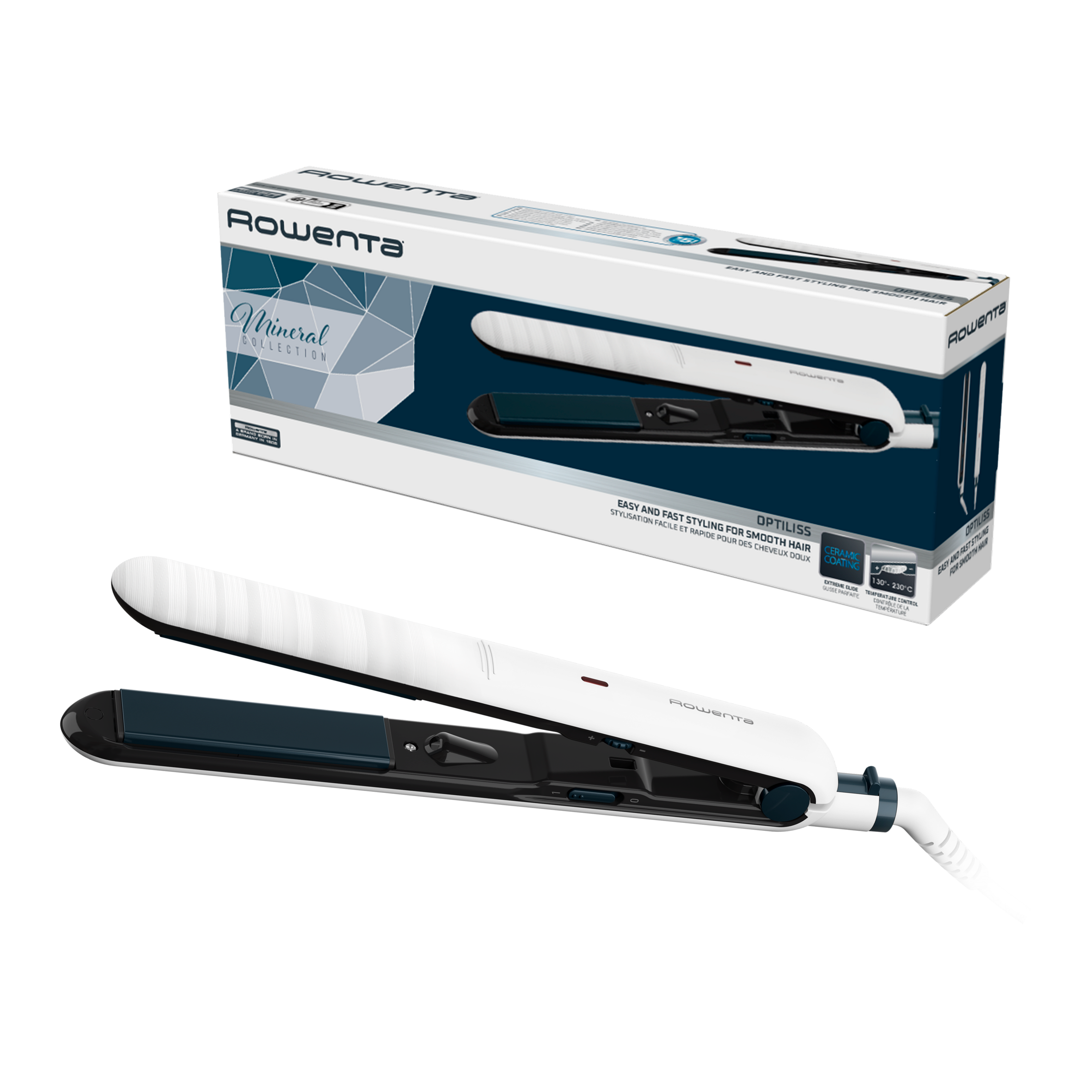 Optiliss Hair Straightener, Ceramic Coating, Smooth Hair