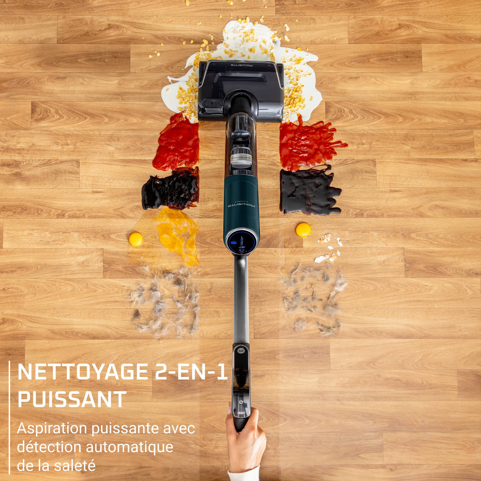 X-Clean 7, Aspirateur laveur sans fil, Longue autonomie, Nettoyage et séchage automatique