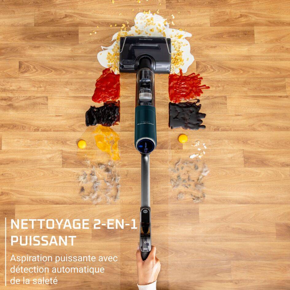X-Clean 7 GZ5735E0 Aspirateur laveur 2-en-1 - 50 min d'autonomie - Nettoyage et séchage automatique
