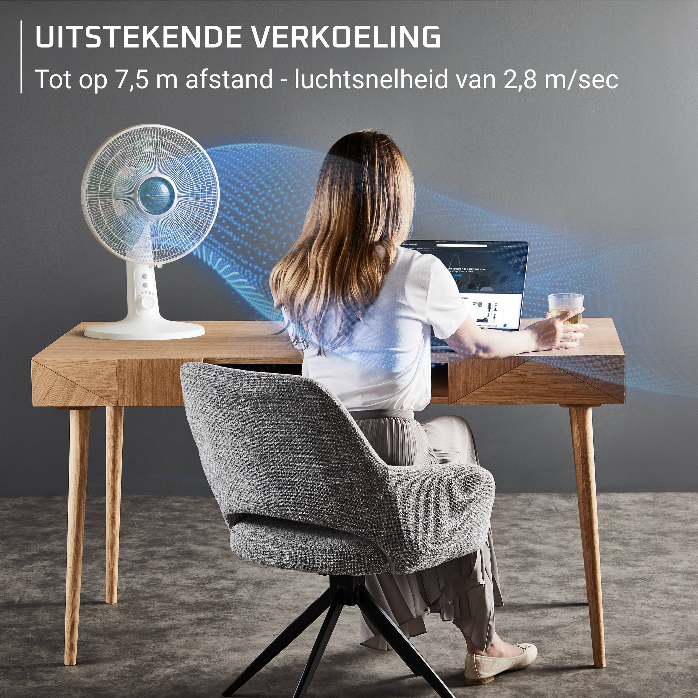 Turbo Silence Extreme VU2740 Tafelventilator - 43 m³/min airflow - 4 snelheden - Ultra-stil: 32 d(B)