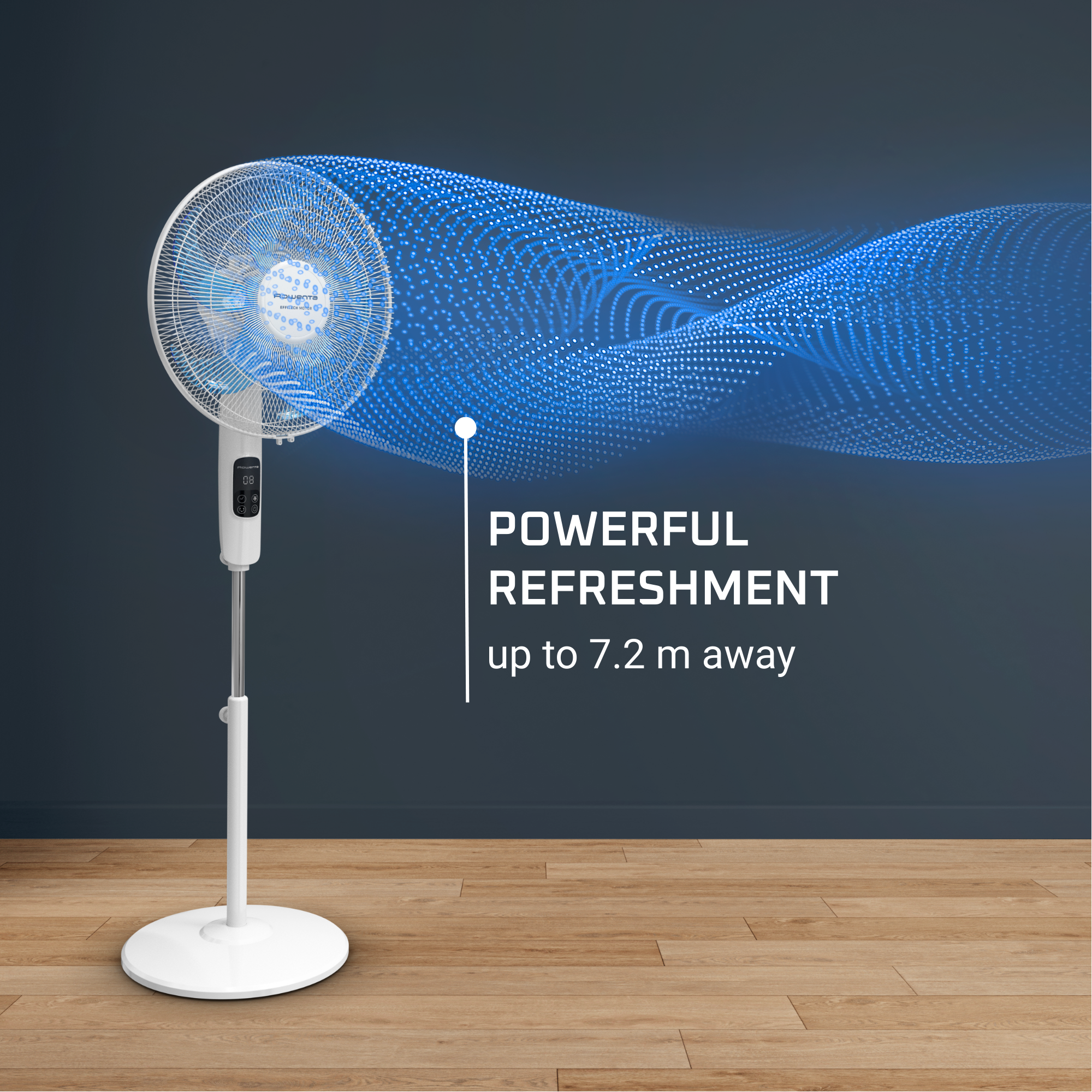 Turbo Silence, Stand Fan, Powerful, Energy-Saving