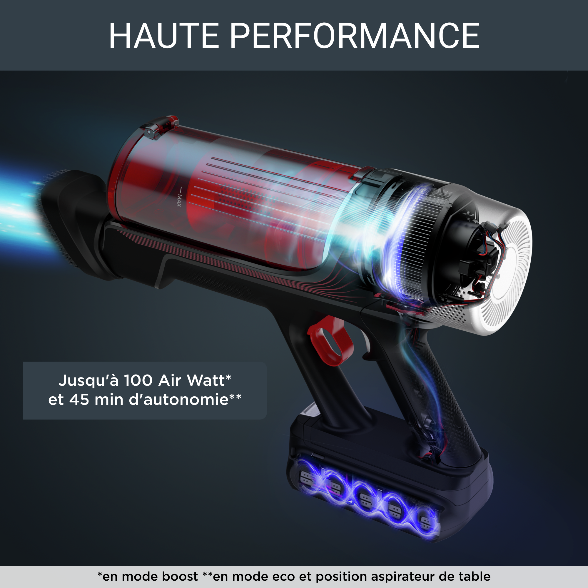 X-Force Flex 9.60 Animal RH2078 Aspirateur balai - 100 AirWatts - 45 min d'autonomie - 0,44L