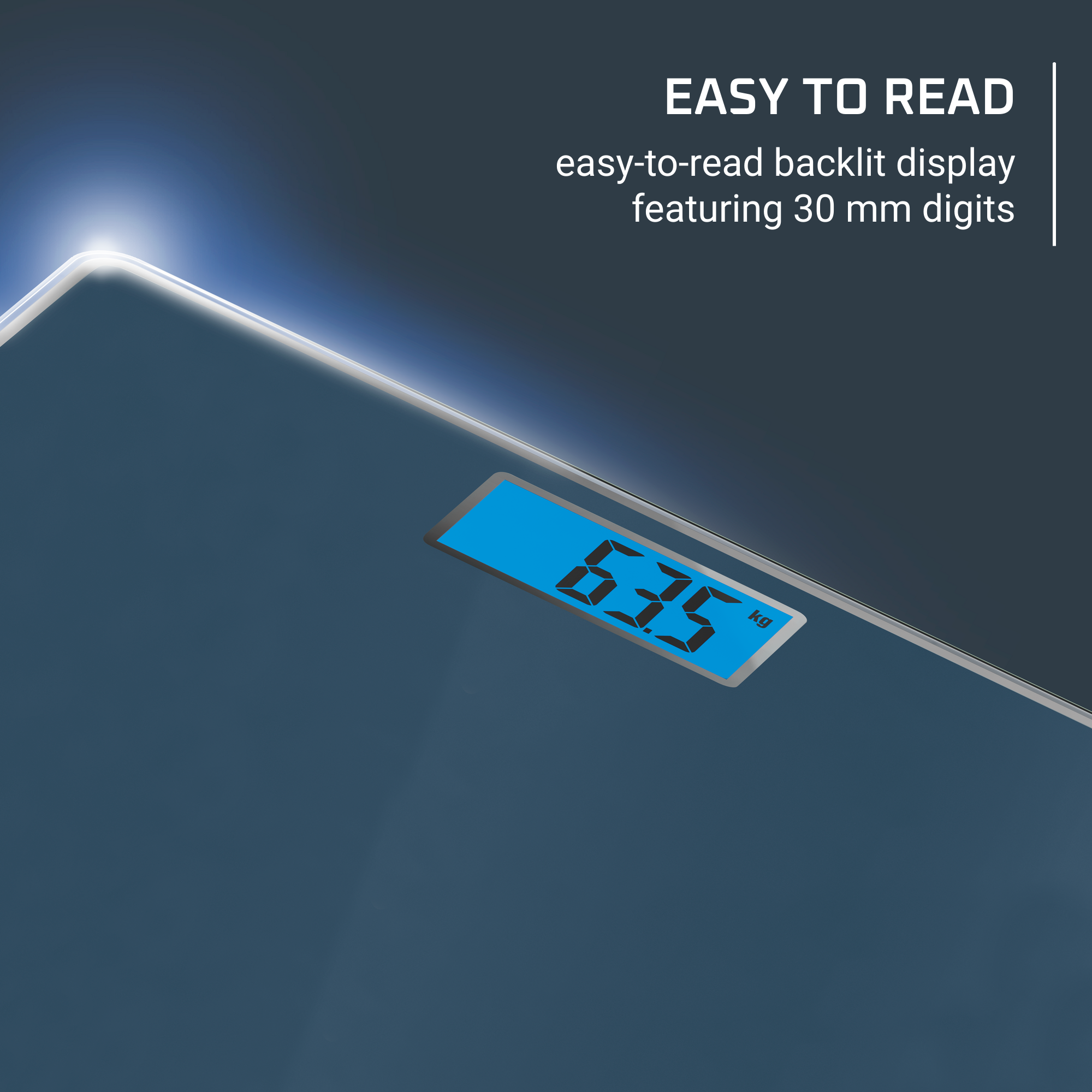 Classic Digital Bathroom Scale, Large Backlit Display, 160 kg High Capacity, Body Weight Scale