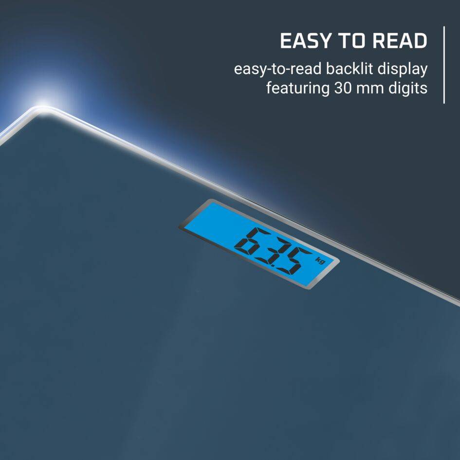 Classic Digital Bathroom Scale, Large Backlit Display, 160&nbsp;kg High Capacity, Body Weight Scale