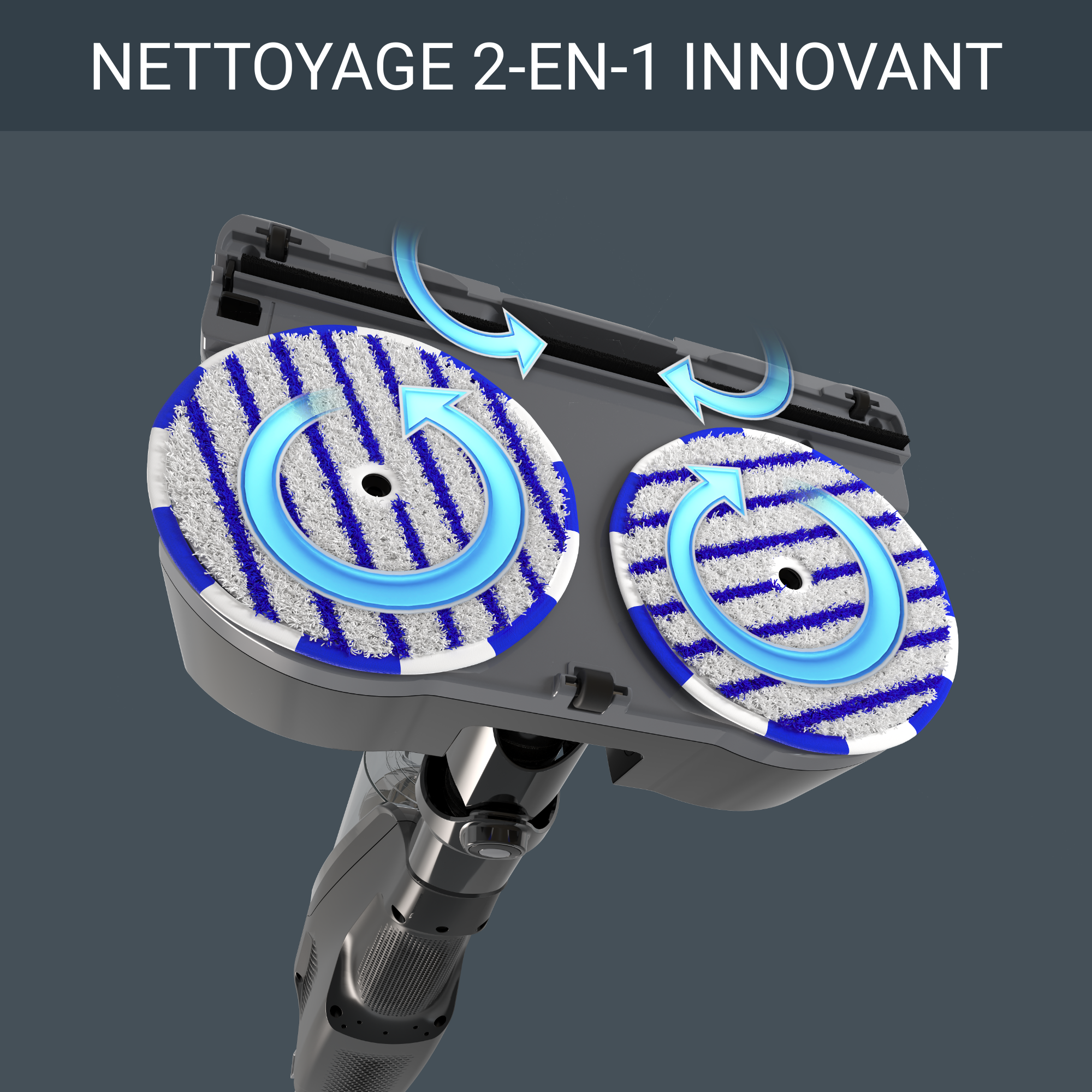 X-Combo Allergy GZ3038 Nettoyeur de sol - 21,6V - Technologie AeroSpin