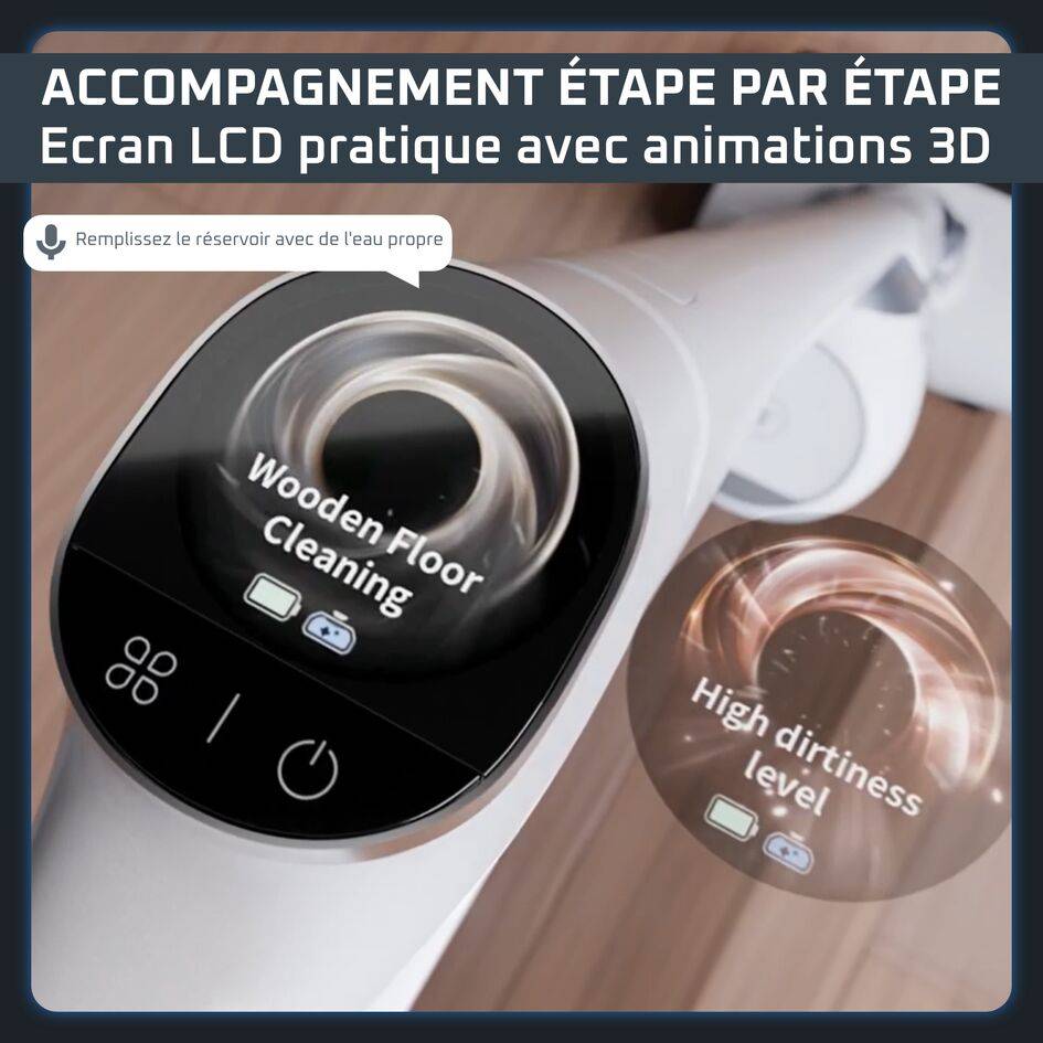 X-Clean 12, Aspirateur laveur sans fil, Nettoyage efficace et intelligent