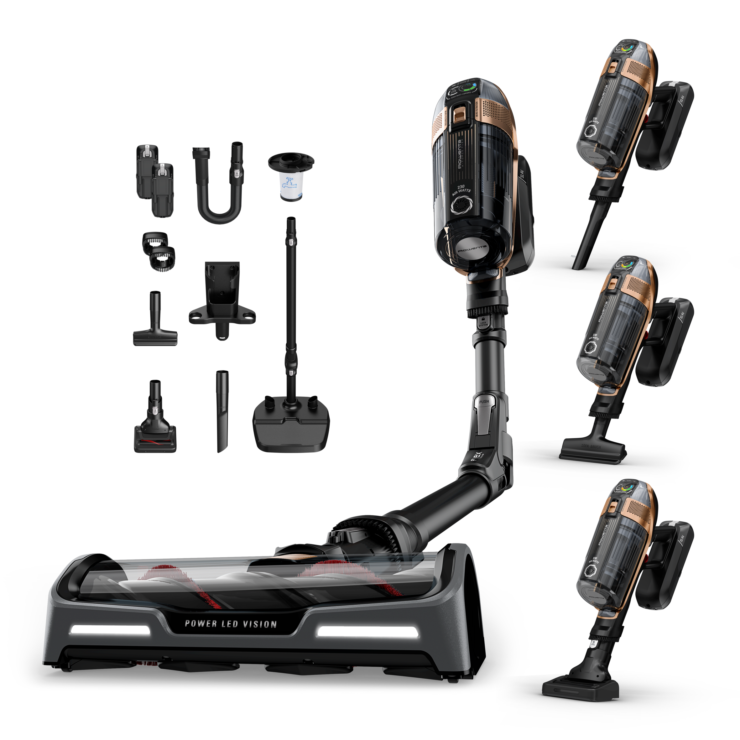 Aspirateur balai sans fil X-Force Flex 15.60, Aspiration ultra puissante, 245&nbsp;Air Watts, 2 batteries RH99F3WO