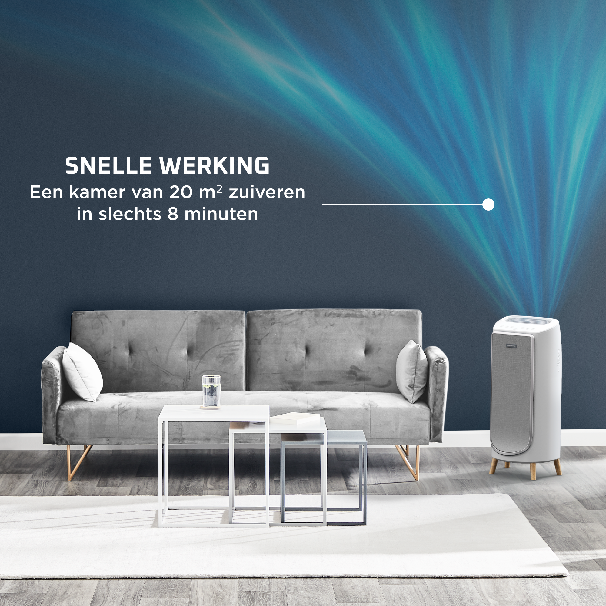 Intense Pure Air Home PU6180 Luchtreiniger - 3 filtratieniveaus - Efficiëntie: tot 100%