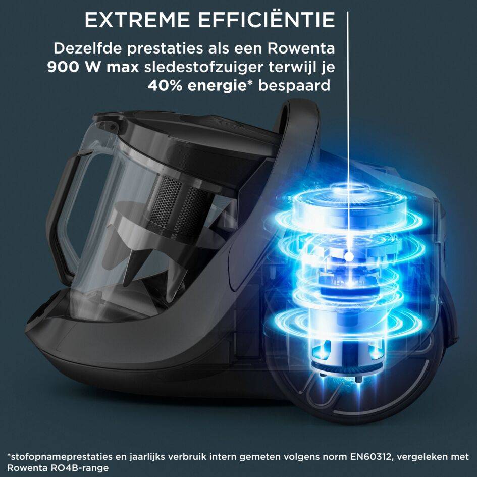 Green Force Cyclonic Effitech® stofzuiger zonder zak RO7C30EA Rowenta