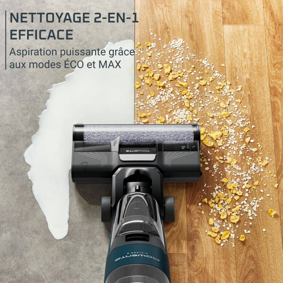 X-Clean 2, Aspirateur laveur sans fil, Nettoyage 2-en-1