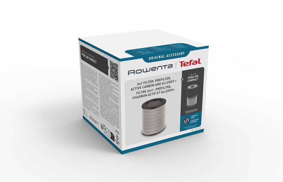 FILTRE 3EN1 : PREFILTRE, CHARBON ACTIF ET HEPA ALLERGY+ XD6270F0