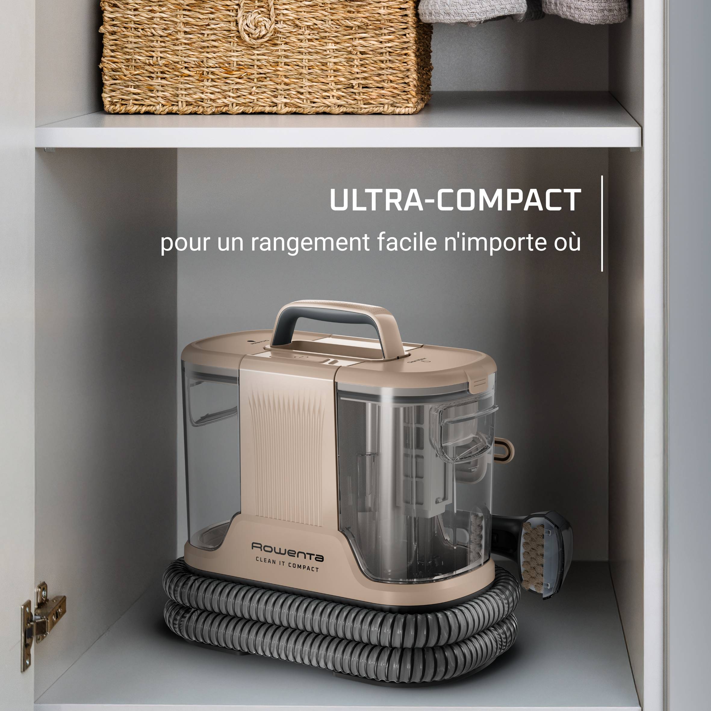 Clean It Compact IN3010F0 Nettoyeur de tapis et tissus - Shampouineuse - 2 accessoires