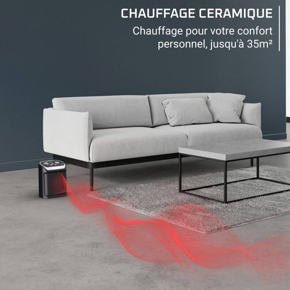 Mini Excel Eco Safe SO9266 Chauffage électrique - 1.800W - 2 vitesses