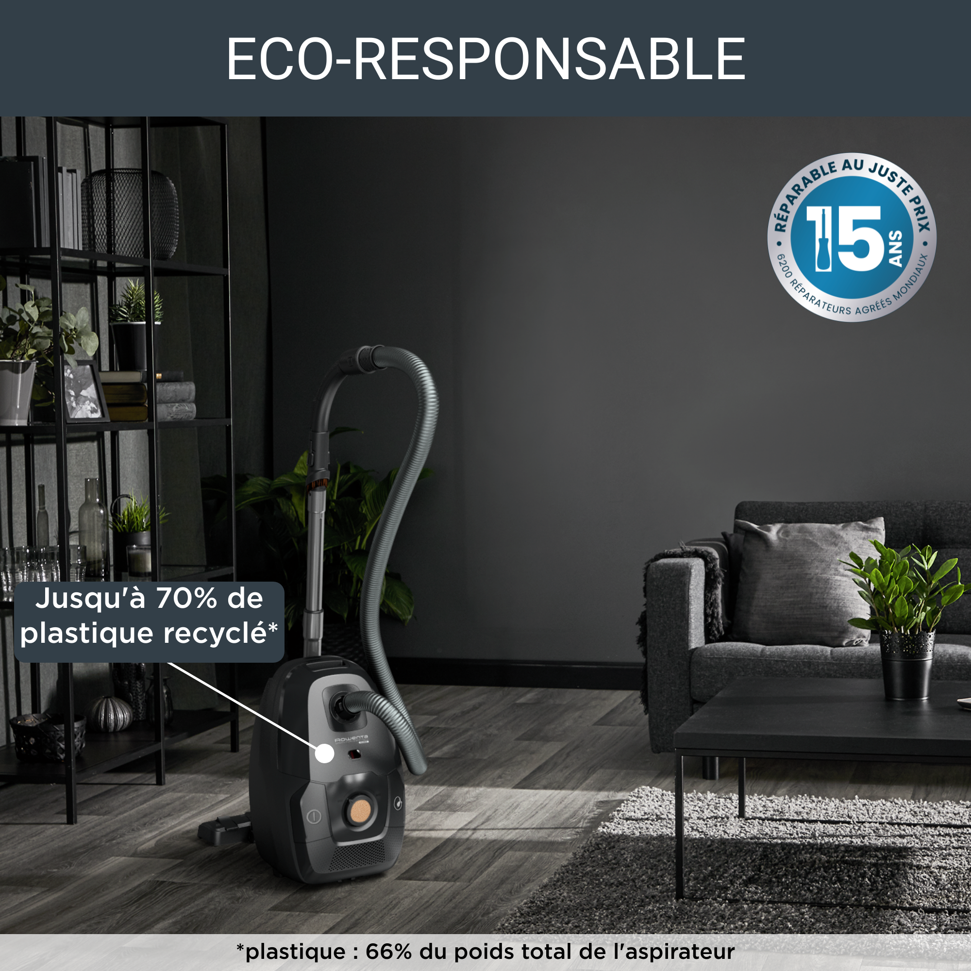 Green Force Effitech® RO6179 Aspirateur avec sac