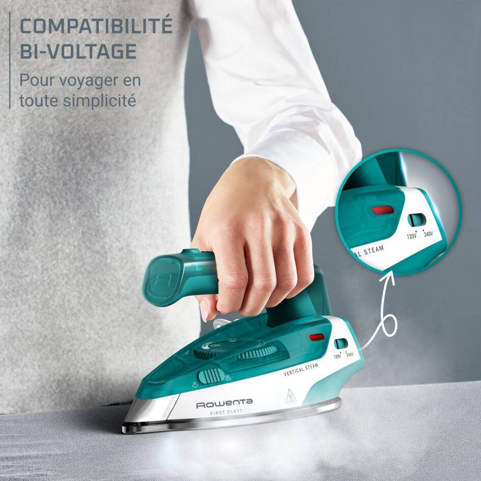 First Class DA1610E0 Fer vapeur - Format voyage pliable - Chauffe rapide