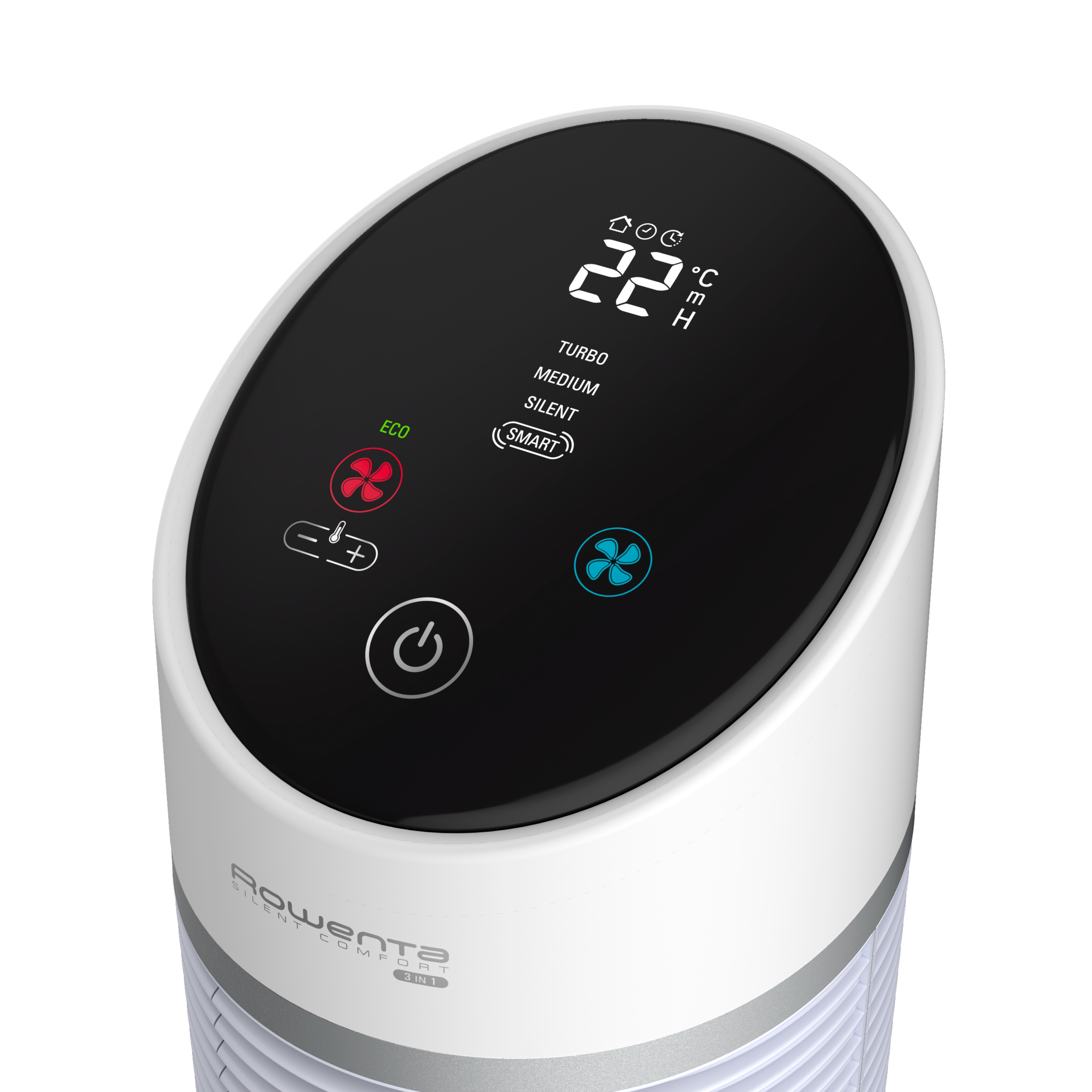 RECONDITIONNE - Silent Comfort 3-IN-1 HQ8120 Chauffage & ventilateur - 2.400W - 10 vitesses ventilateur + 3 vitesses chauffage