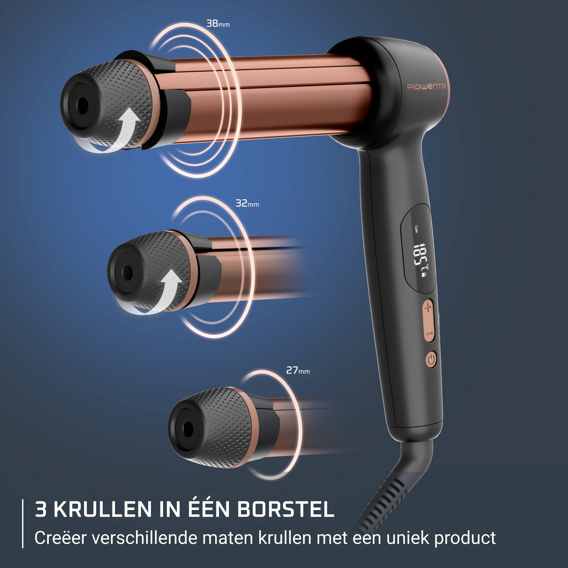 Twist Curl CF4620 Krultang – 3 krulgroottes – 4 temperatuurinstellingen (150°C - 210°C)