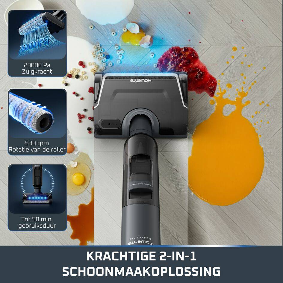 X-Clean 7 Pro GZ5856E0 2-in-1 nat- en droogzuiger – 50 minuten autonomie – Automatische reiniging en droging