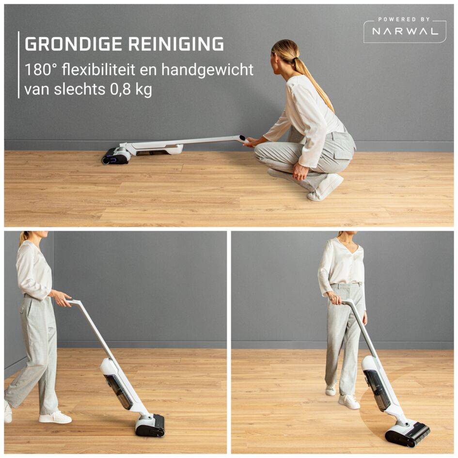 X-Clean 10 GZ7540WO 2-in-1 Vloerreiniger & Stofzuiger - 60 min autonomie - Automatische reiniging van borstel