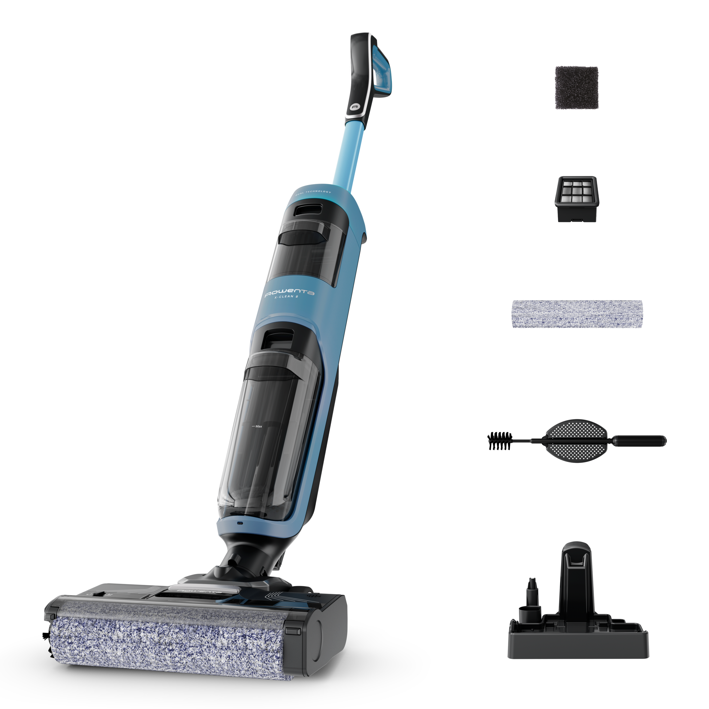 X-Clean 2, Aspirateur laveur sans fil, Nettoyage 2-en-1 pour un gain de temps assuré