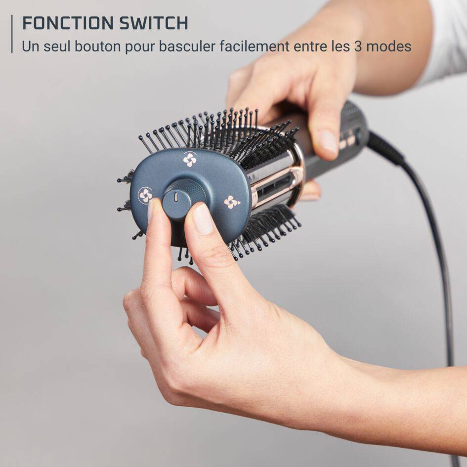 Air Brush 3D UB9720 Brosse soufflante - Coiffage 3-en-1 - 3 vitesses/températures