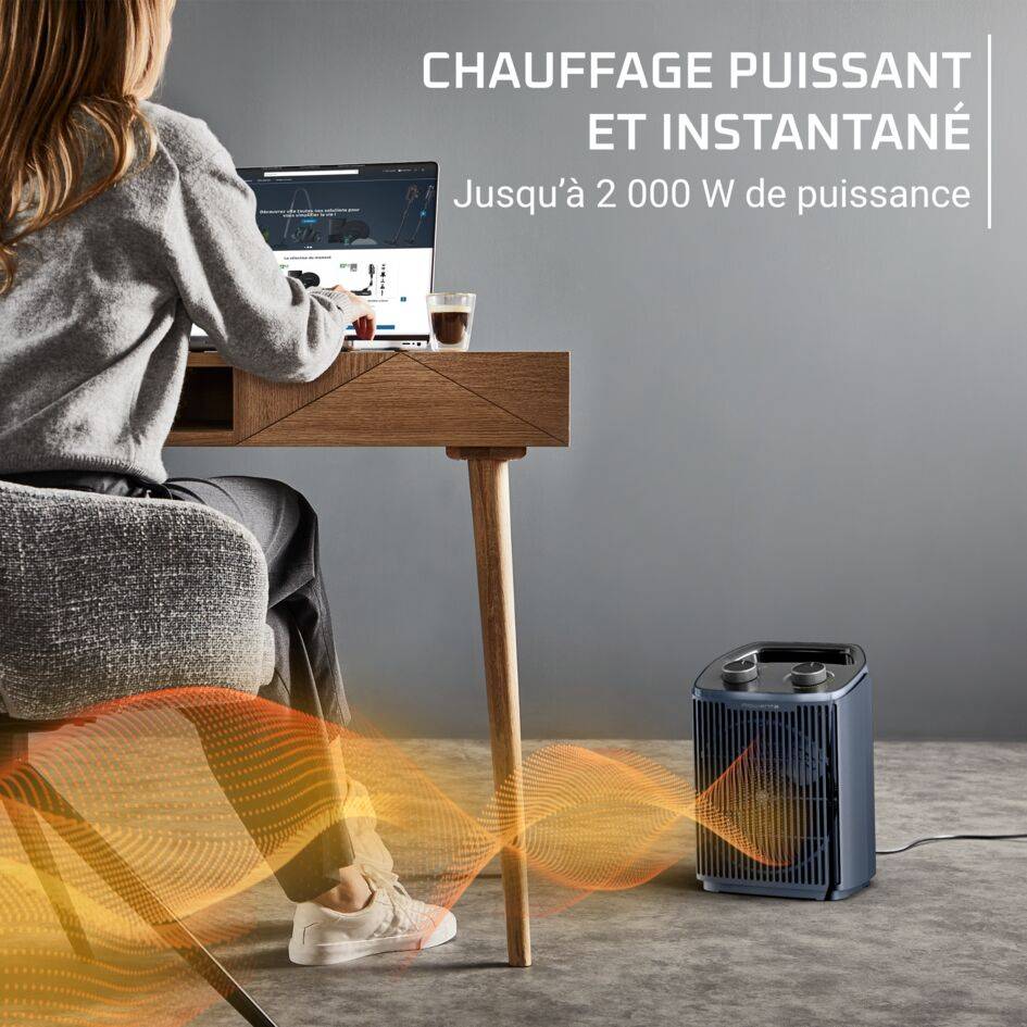 Instant Comfort Compact SO2351F0 Chauffage électrique 2000W - 2 vitesses - Silencieux