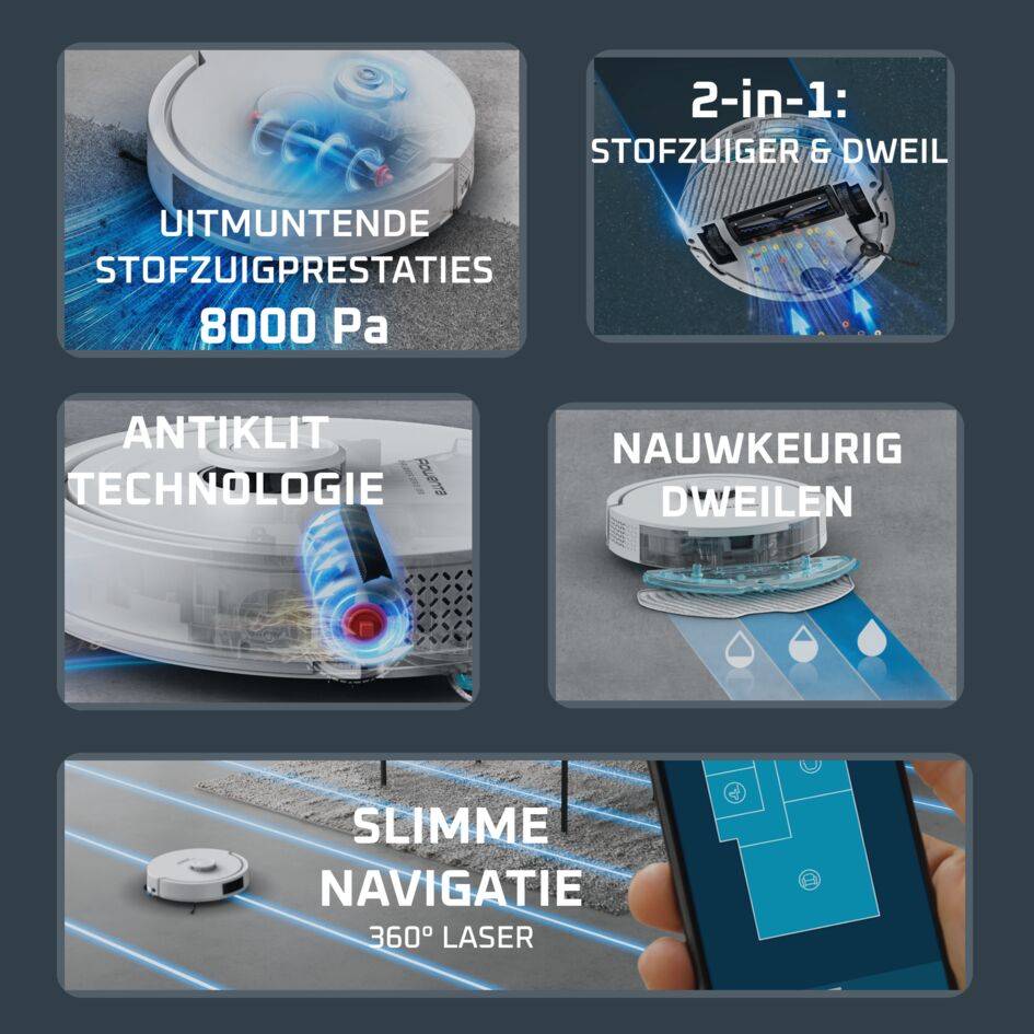 X‑Plorer Série 280 RR88H7E0 Robotstofzuiger - 8.000Pa - Allergie & Huisdieren model