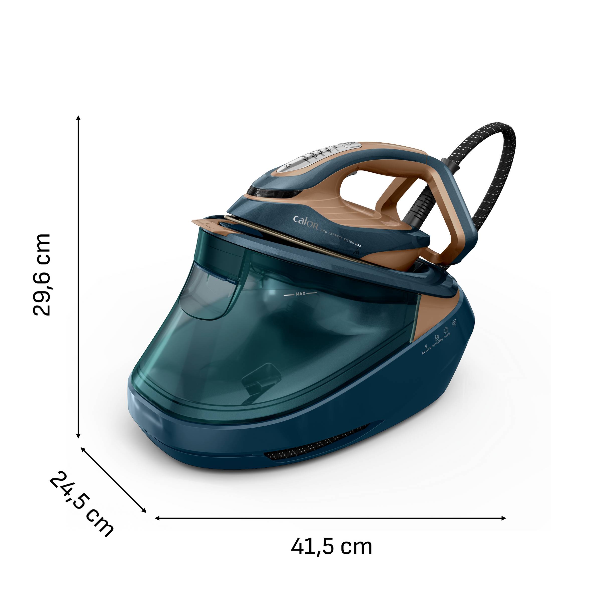 Pro Express Vision Max GV9920C0 Centrale vapeur - 9 bars - 800 g/min - 5 préréglages