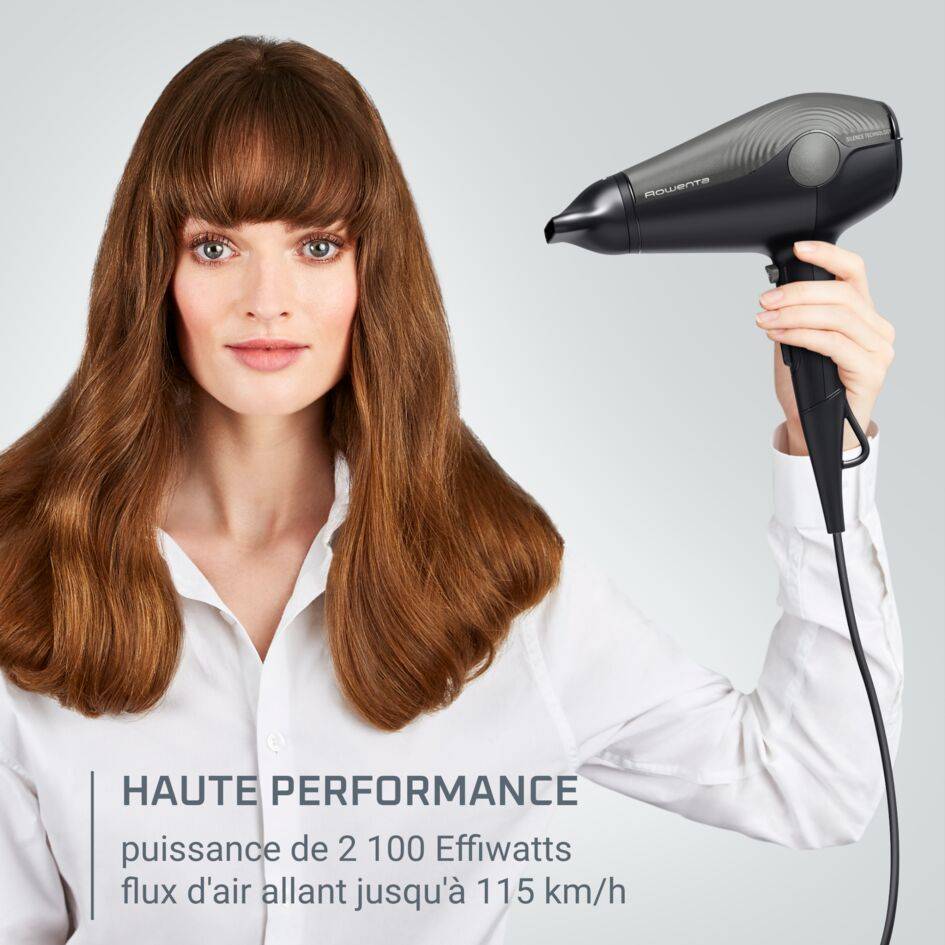 Ultra Silence, Sèche-cheveux, Ultra silencieux, 2 100 Effiwatts, Flux d'air haute vitesse