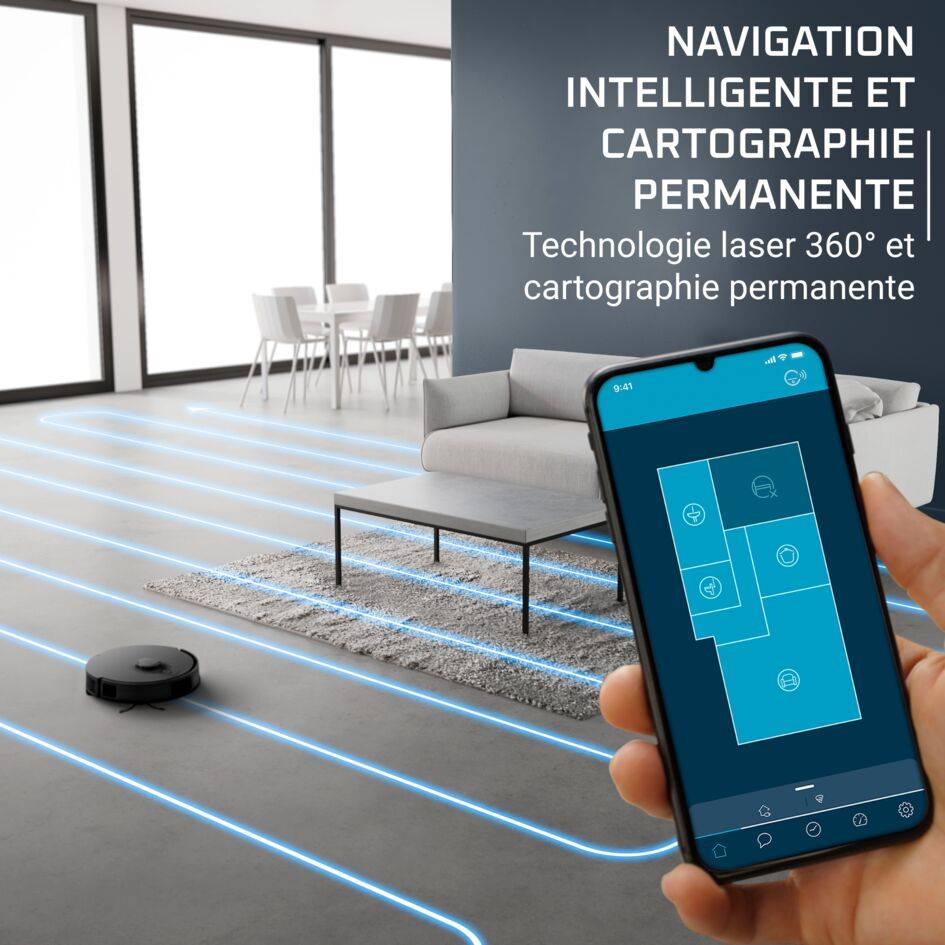 X-Plorer Serie&nbsp;135+ RR91D5 Aspirateur robot avec station de vidage automatique - 5.000Pa - Technologie: Caméra + Laser