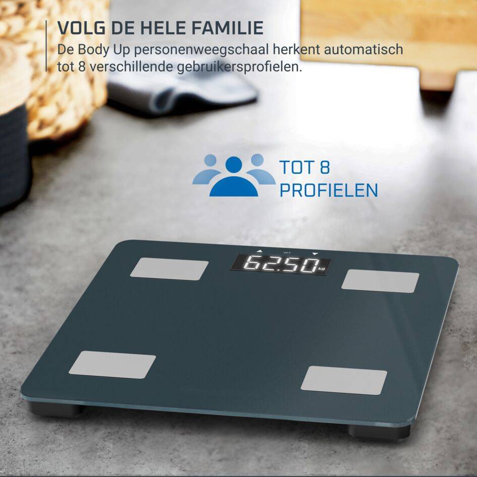 Body Up 2.0 BR2600V0 Slimme weegschaal – 7 lichaamsindicatoren – 8 profielen - 180 kg