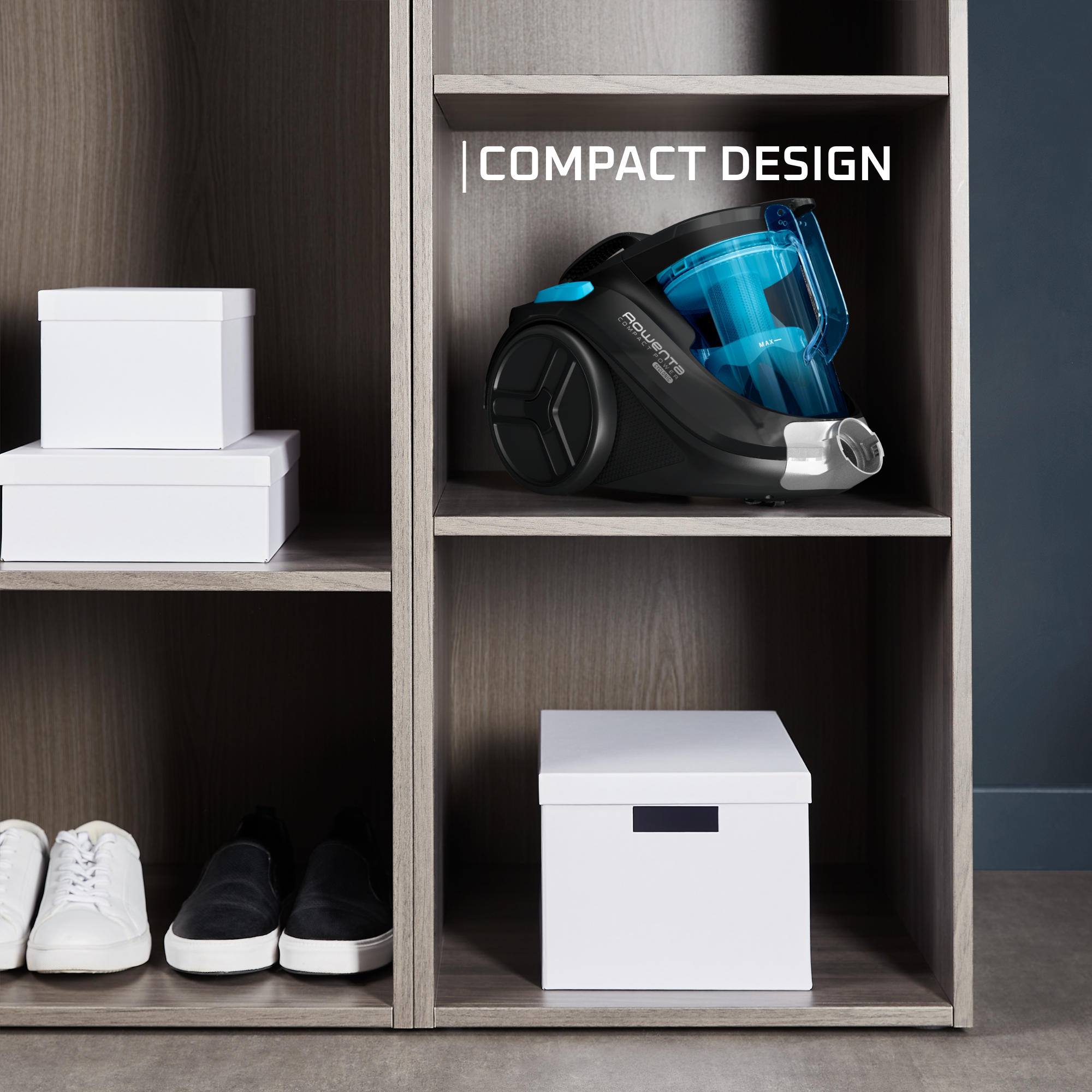 Compact Power Cyclonic RO3731 Aspirateur sans sac