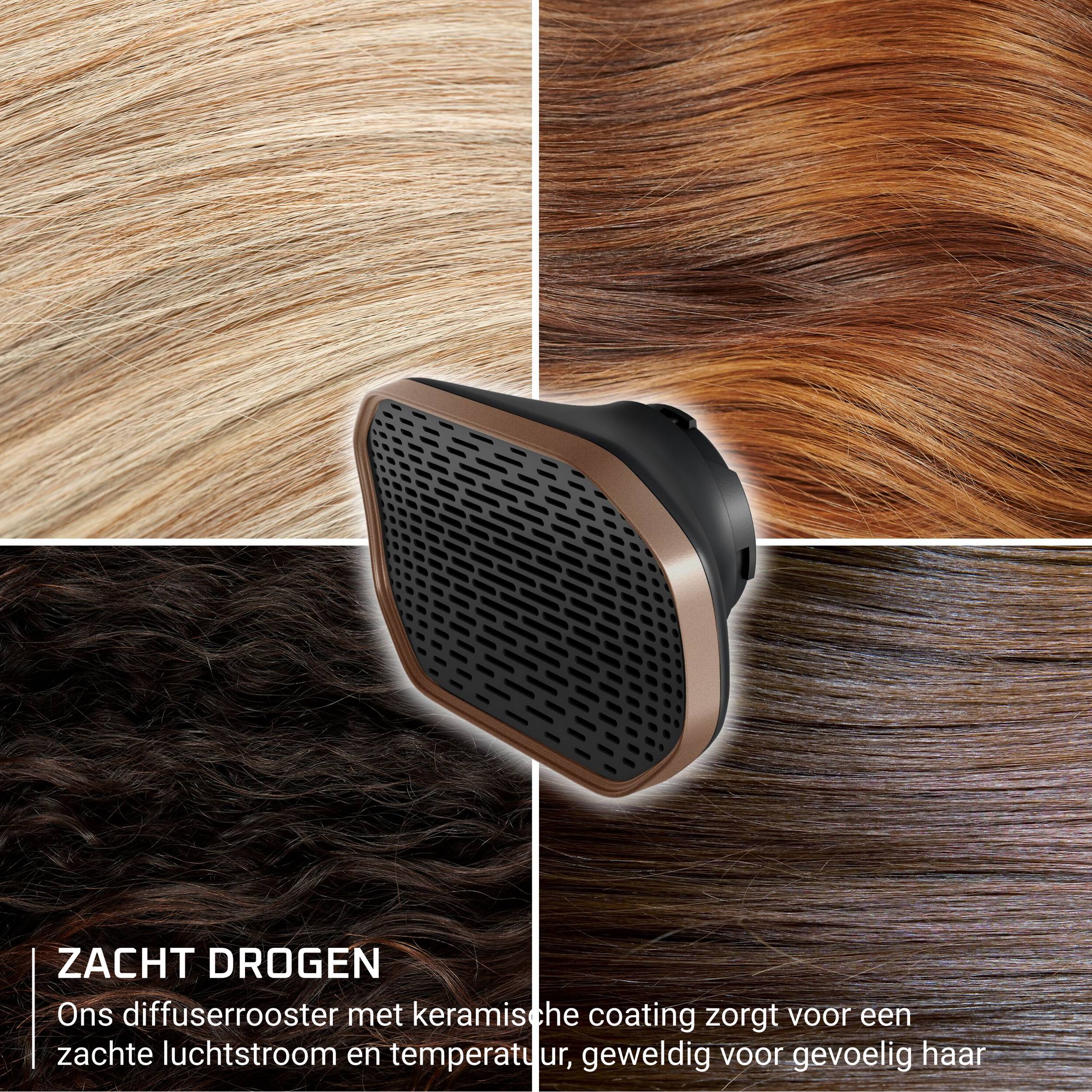 Maestria For You HY9430E0 Haardroger met geïntegreerd scherm - 1800W + 6 accessoires